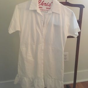 Zara button front shirt dress sz sz