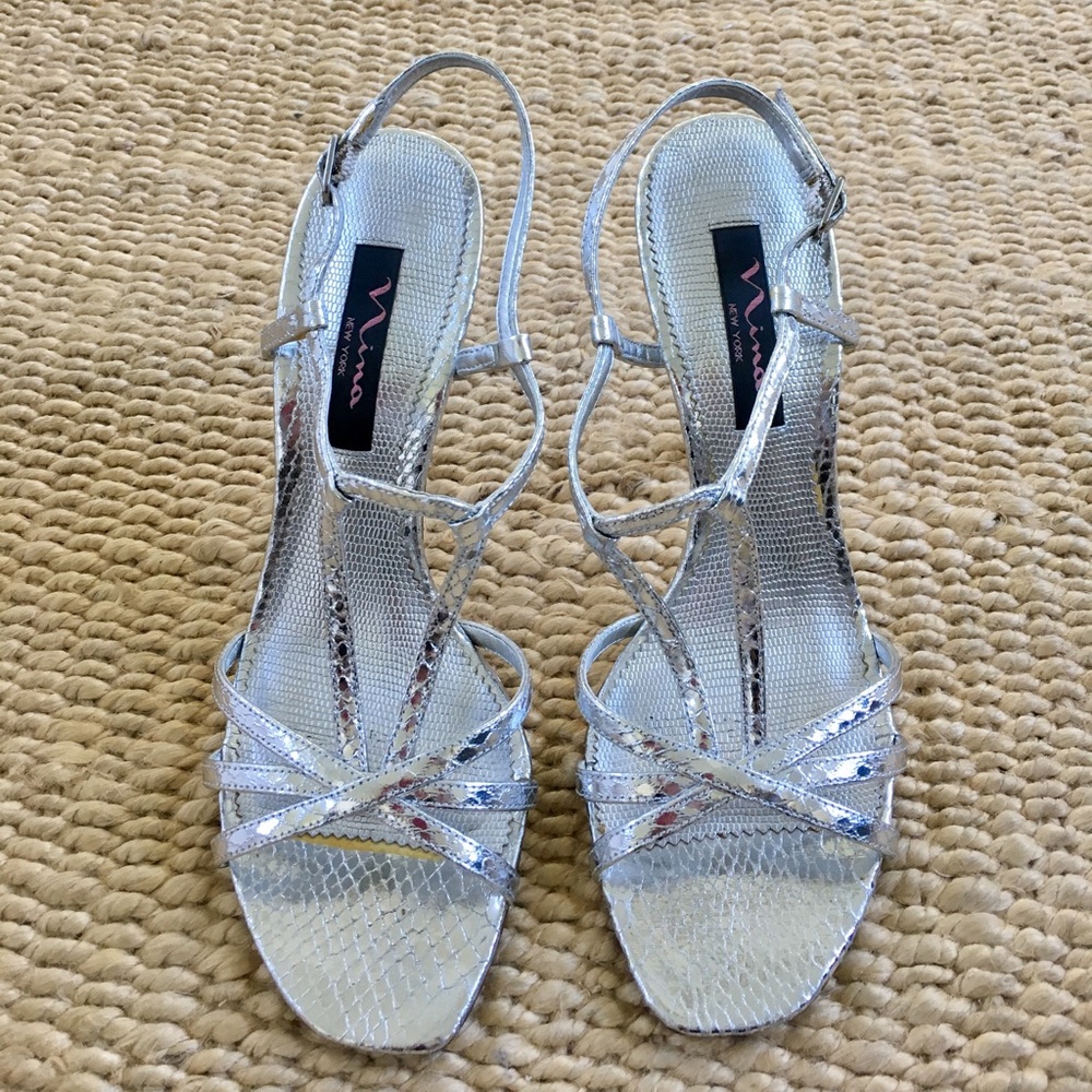 Nina silver strappy 