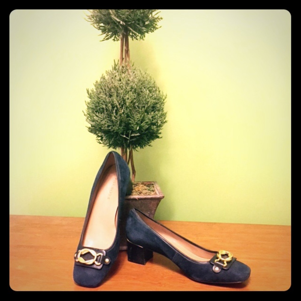 Talbots blue suede shoes