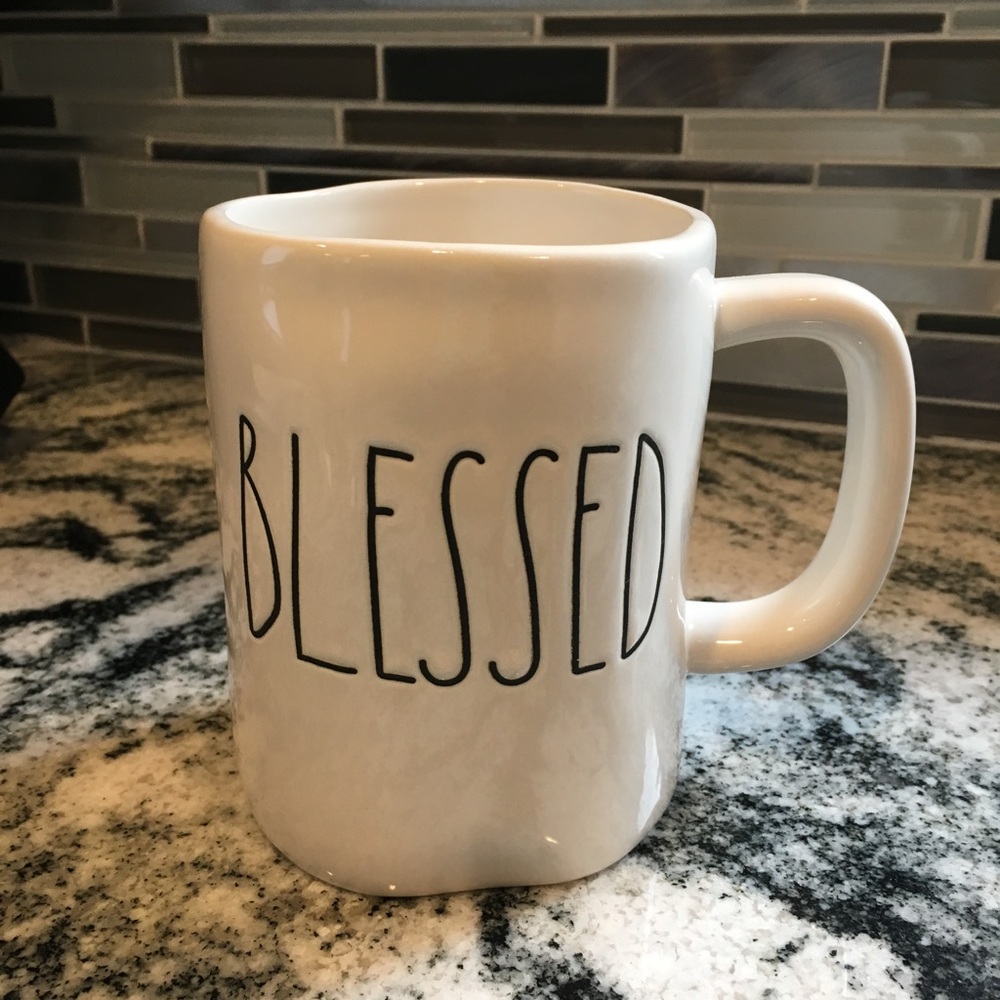 New Rae Dunn "Blessed" Mug - shipped with care