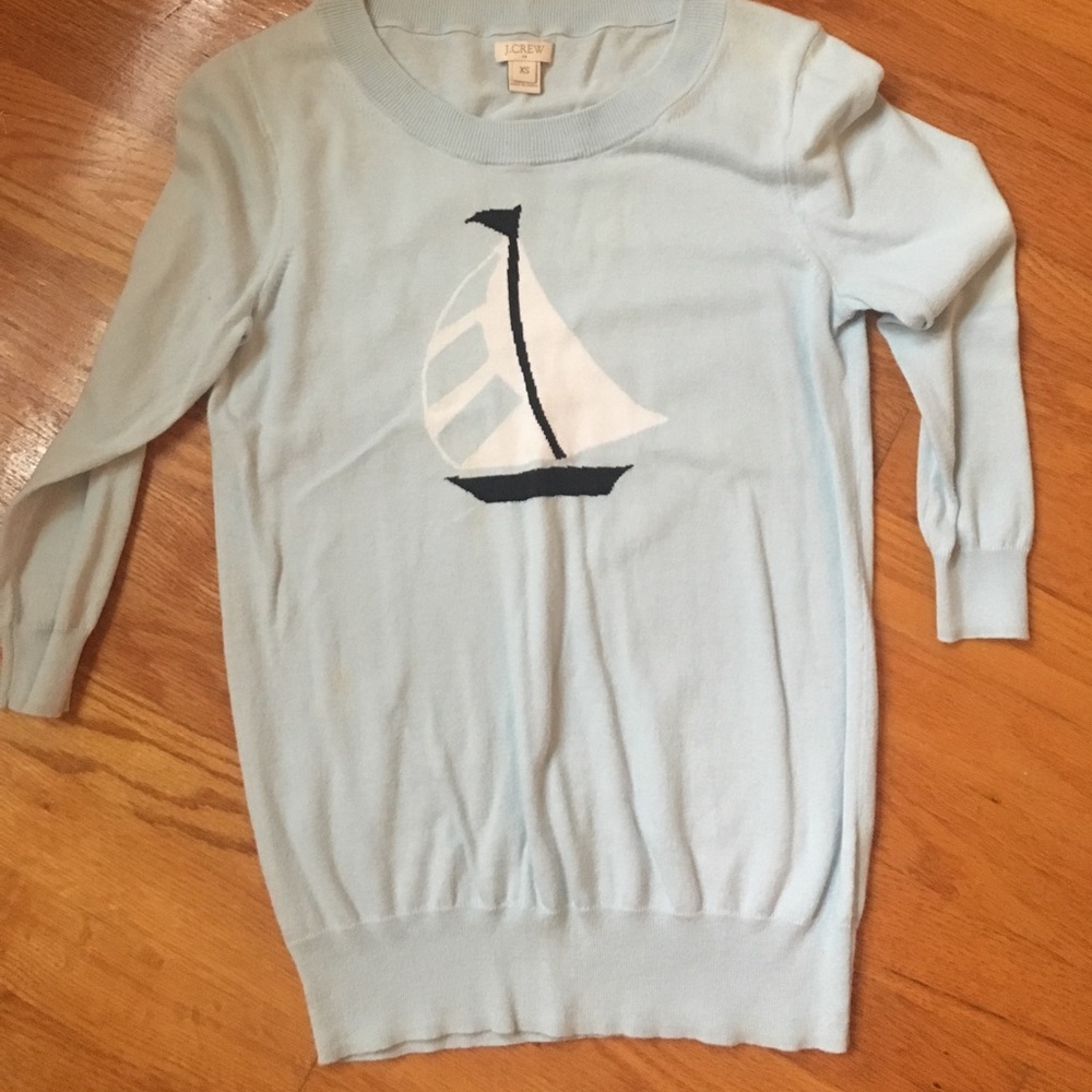 J Crew Sailboat Sweater sz xs