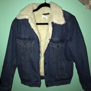 Brandy Melville Shaine Sherpa Denim Jacket
