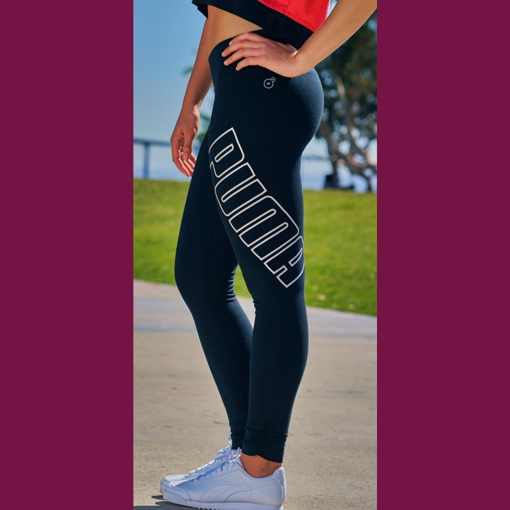 Burgundy dry cell puma leggings