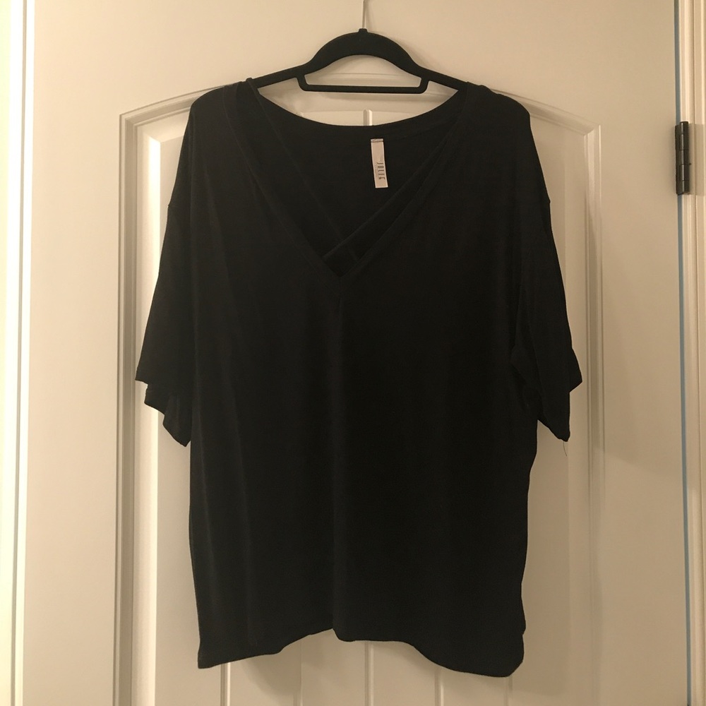 Black Cross Detailed Tshirt