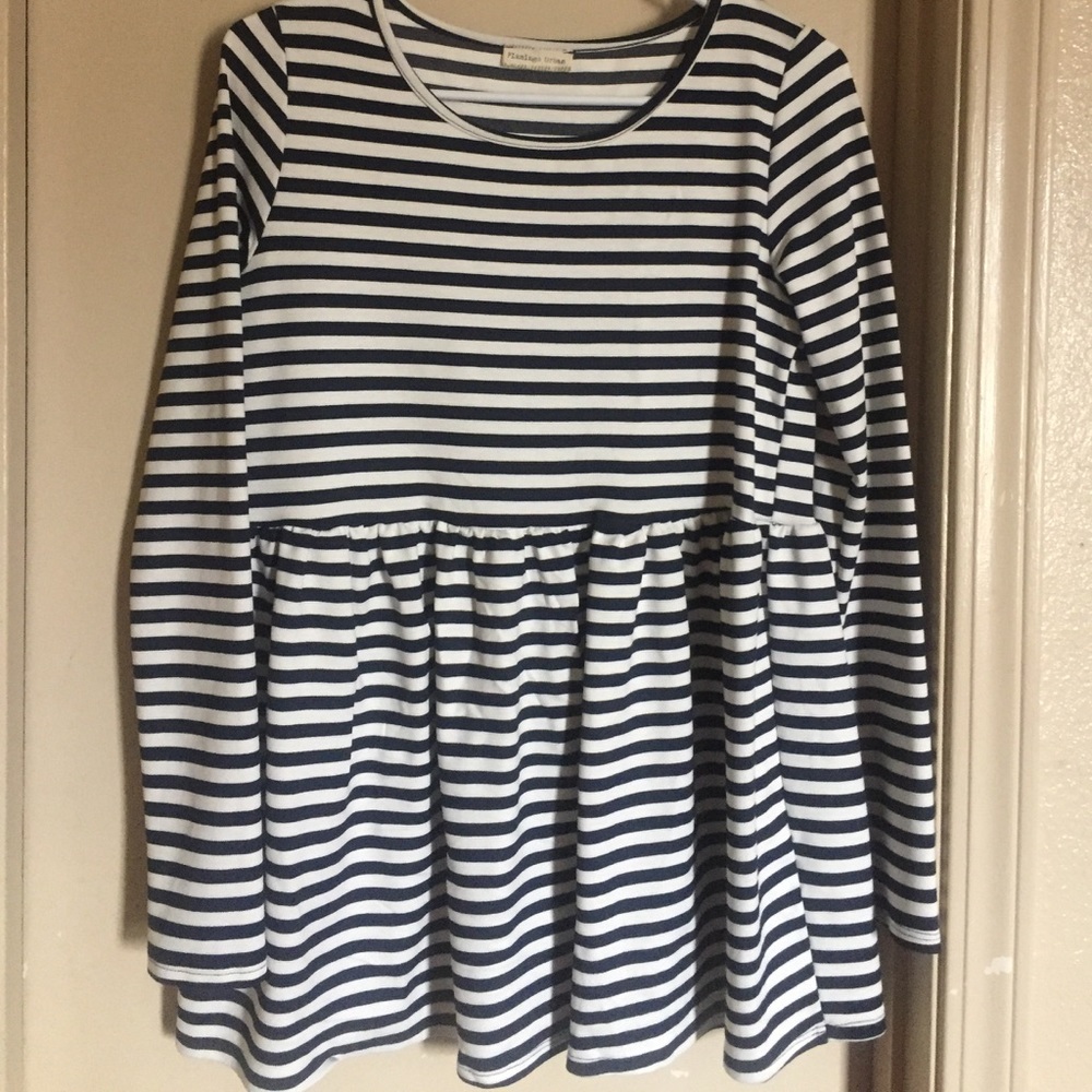 NWOT Striped babydoll top
