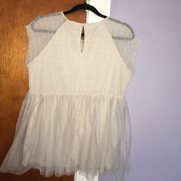 Off white Lauren Conrad NWT tulle shirt - Picture 2 of 4