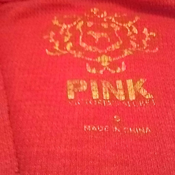 Pink by vs hooded thermal top sz Small - Picture 5 of 5