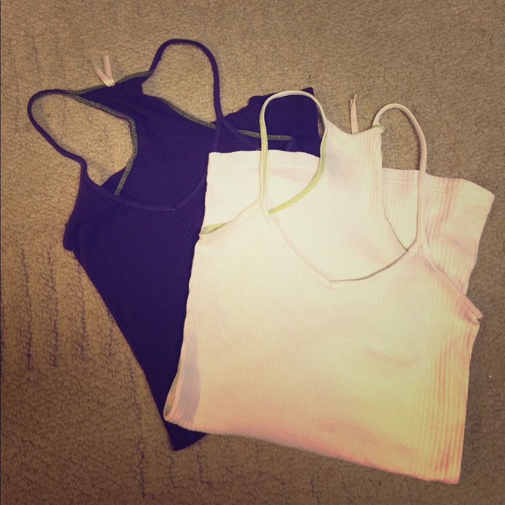 2 racer back tanks.