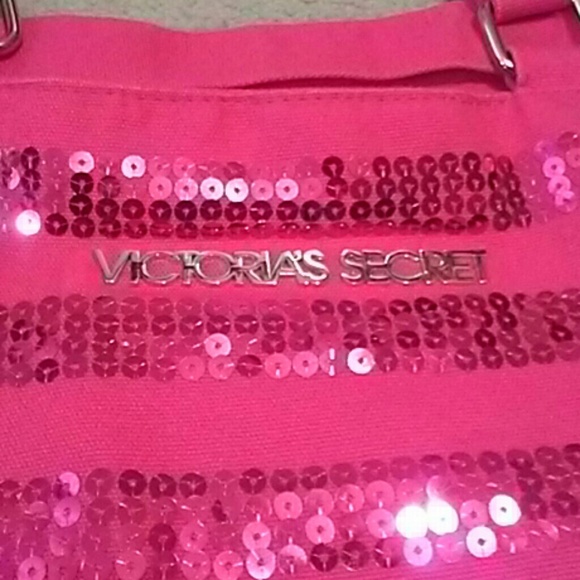 Victoria secret pink sequin bag - Picture 2 of 4