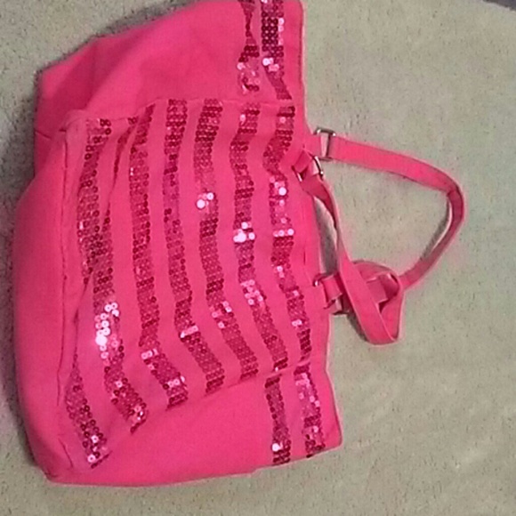 Victoria secret pink sequin bag - Picture 3 of 4