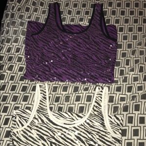 Zebra Print Tank Tops