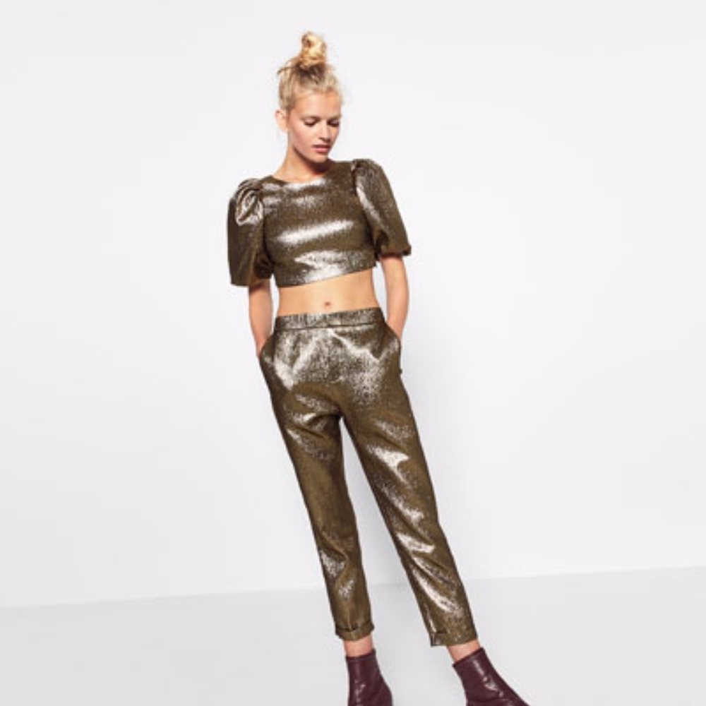 Zara Shimmer Pants NWT