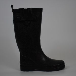 Capelli Black N Silver Hlgrphic Glitter Rain Boots