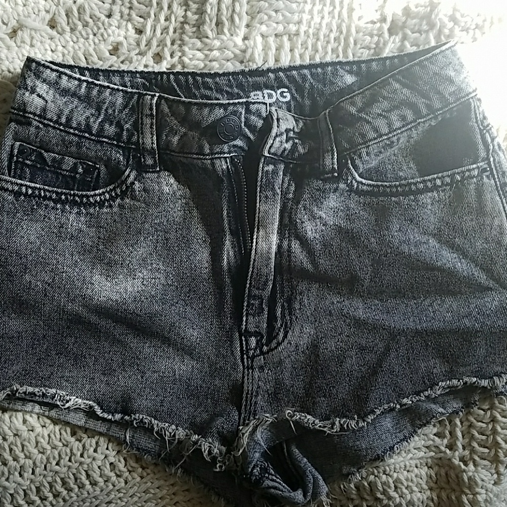BDG high waist distressed shorts