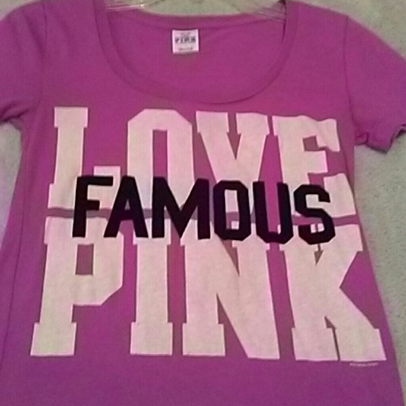 Pink by vs graphic t-shirt size xs - Picture 2 of 4