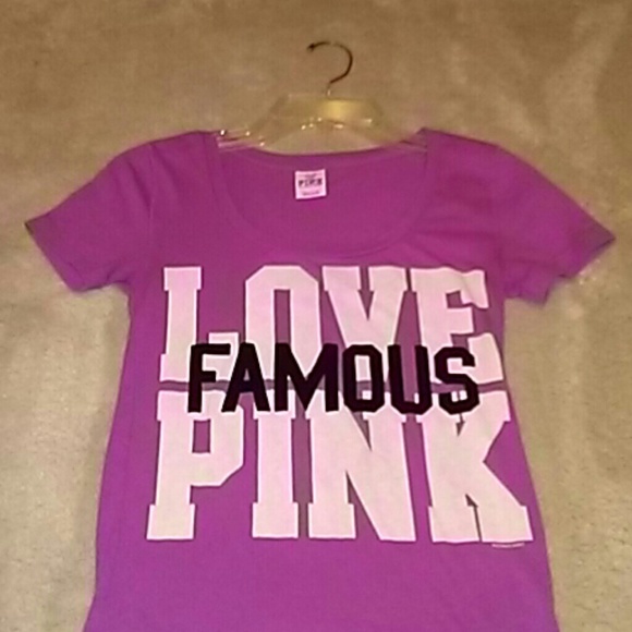 Pink by vs graphic t-shirt size xs - Picture 3 of 4