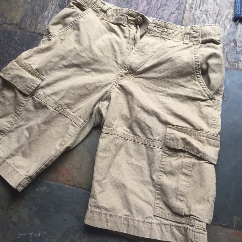 Old Navy Boys Khaki Cargo Shorts Size 12