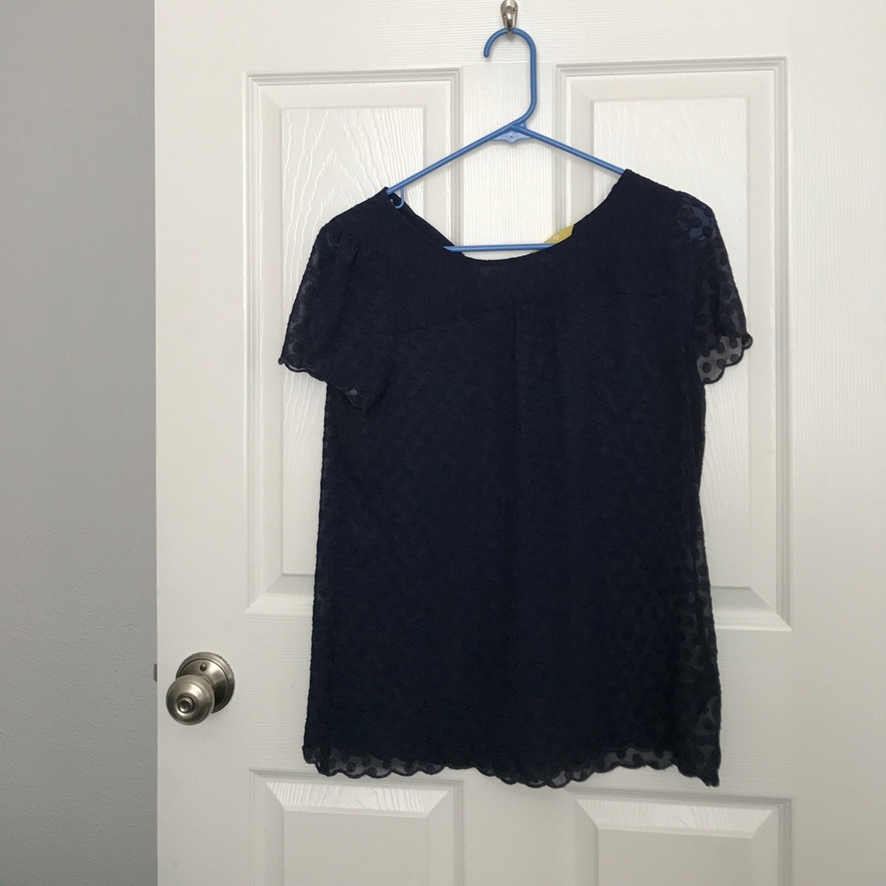 Sheer blue Maeve blouse!