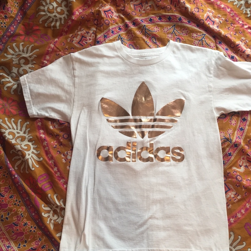 Gold adidas Tee