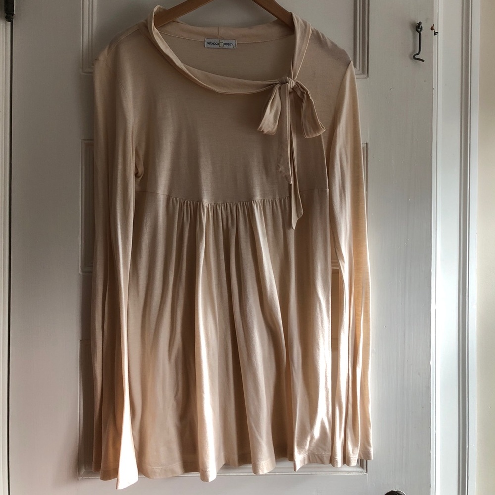 Cream Oversized Tunic with Bell Sleeves