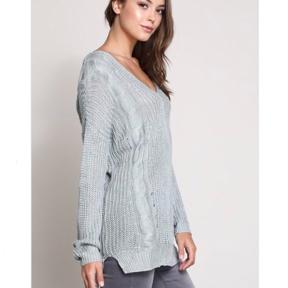 Last 1! Cross back tunic sweater - Picture 3 of 7