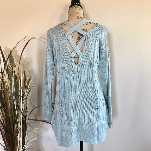 Last 1! Cross back tunic sweater - Picture 7 of 7