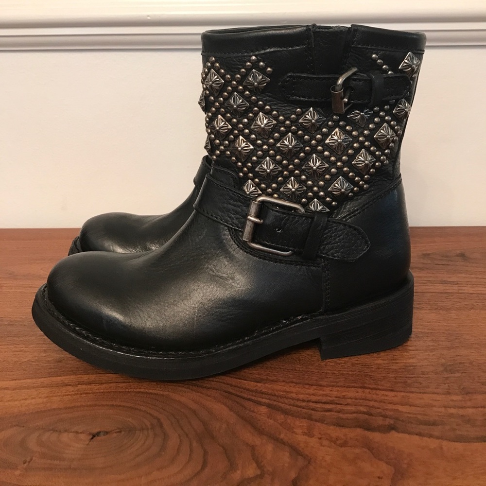 Ash Moto Studded Biker Boots Italia Mexico New