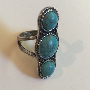 Lucky Brand faux turquoise ring