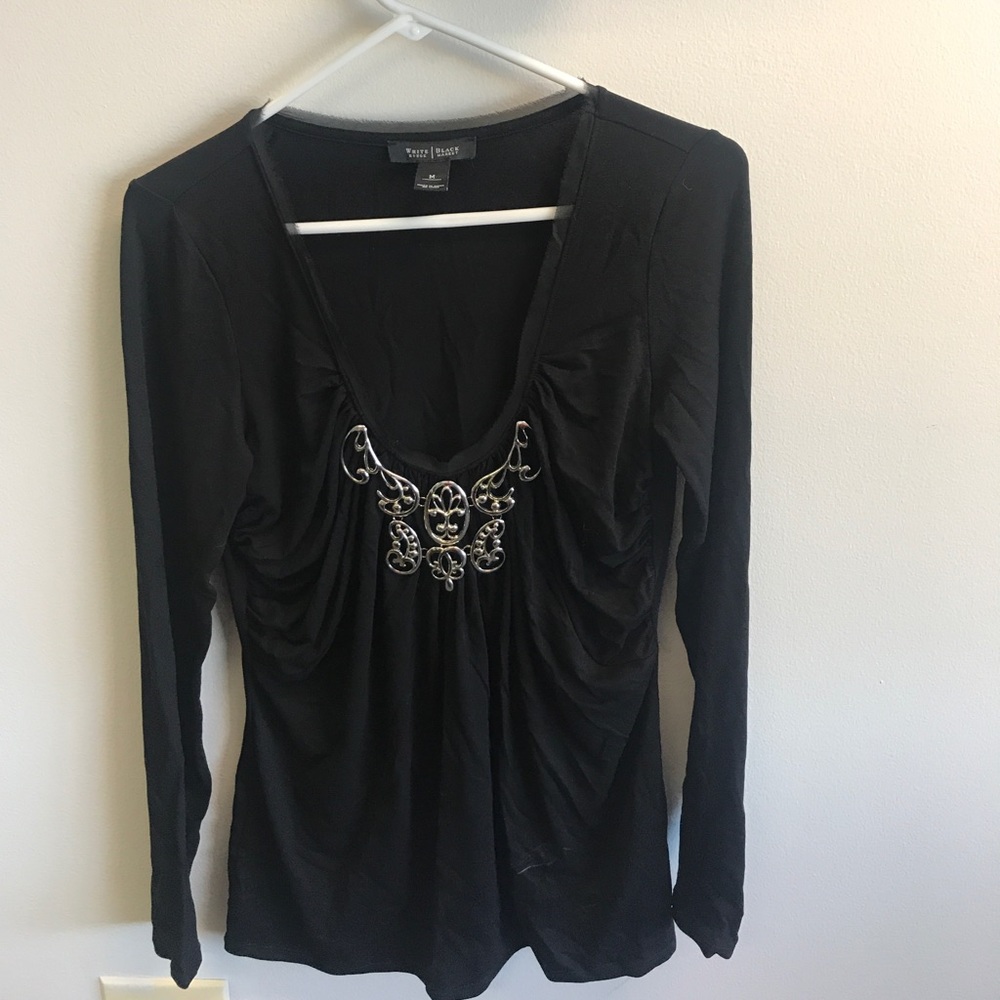 White House Black Market Long Sleeve Blouse