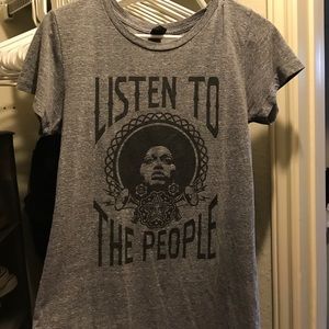 Grey obey listen to the people tee