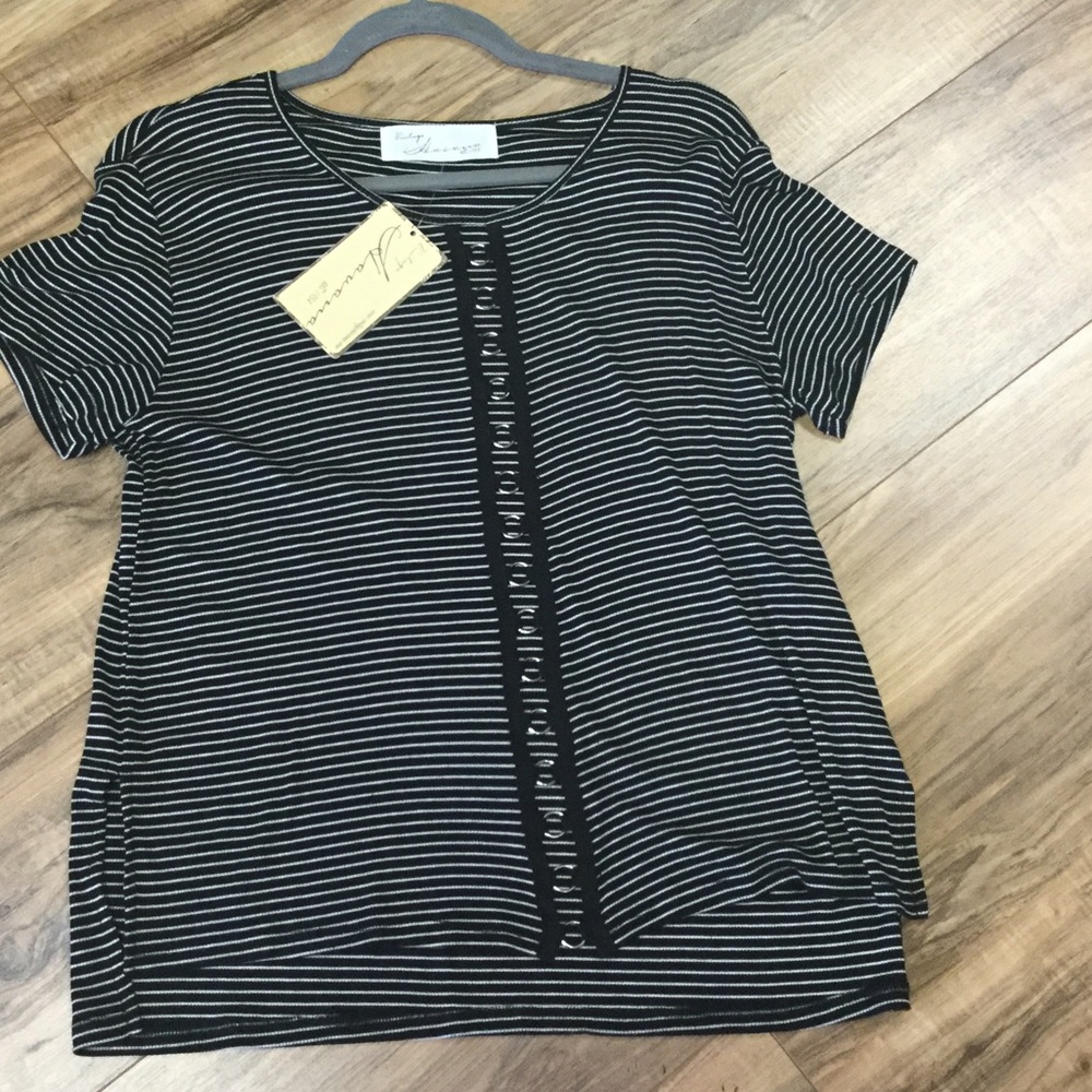 Vintage Havana Black And White Stripe