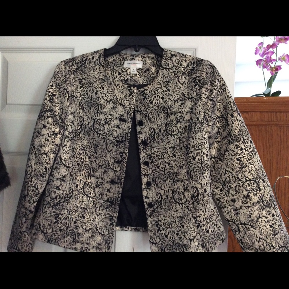 Issac Mizrahi Black & Gold Jacket