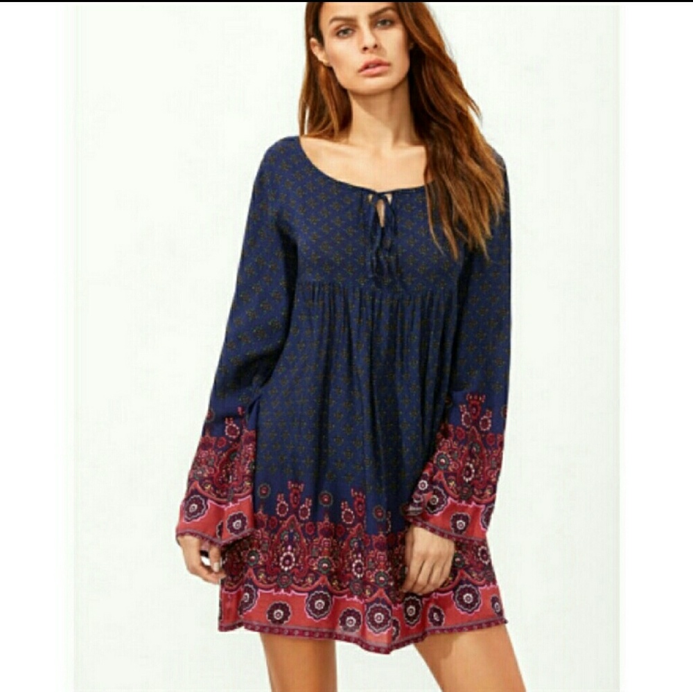Boho bell sleeve