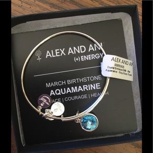 BNWT Alex & Ani Aquamarine Bracelet