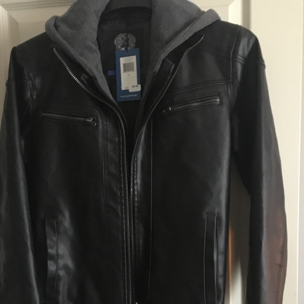 MENS PLEATHER BOMBER JACKET