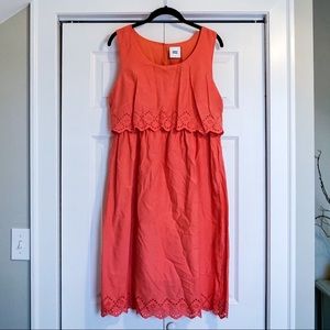 NWT Mamalicious maternity dress coral size large