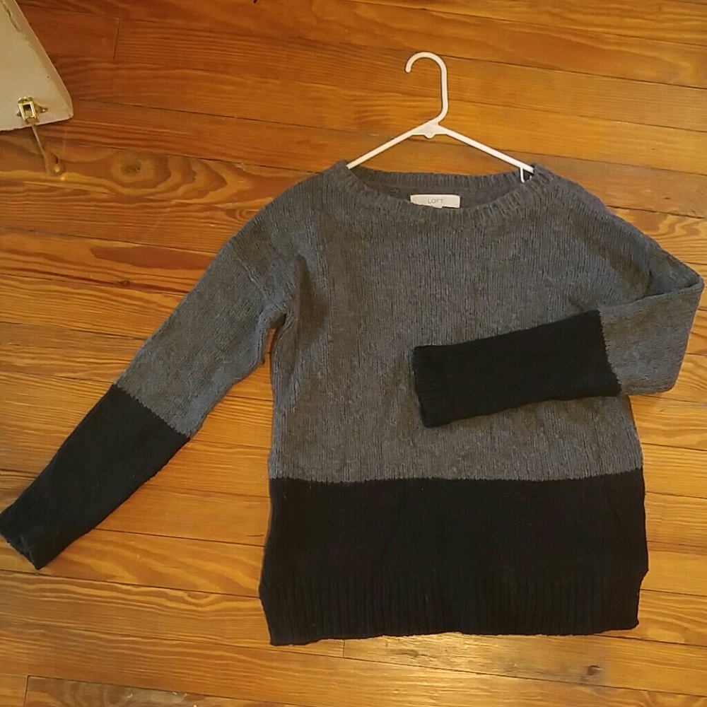 Ann Taylor loft pullover colorblock sweater