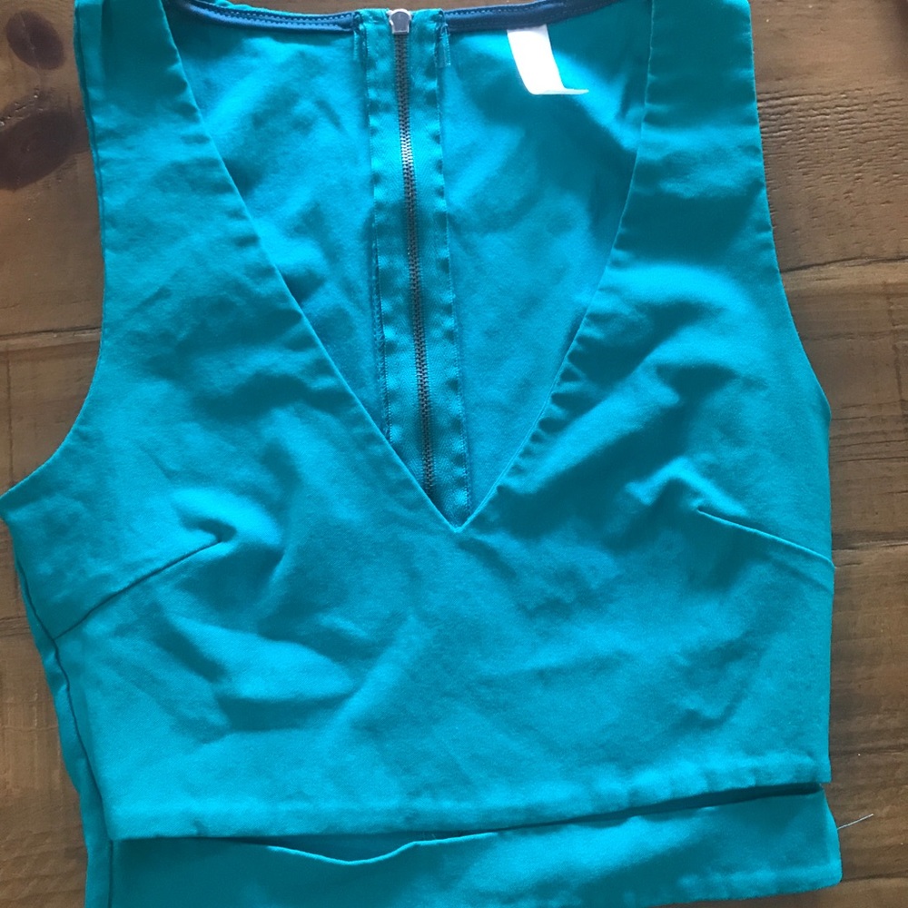 Deep V Crop Top