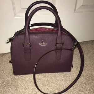 Maroon Kate Spade Handbag with Strap