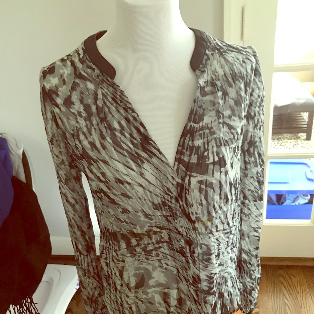 Shear zebra blouse