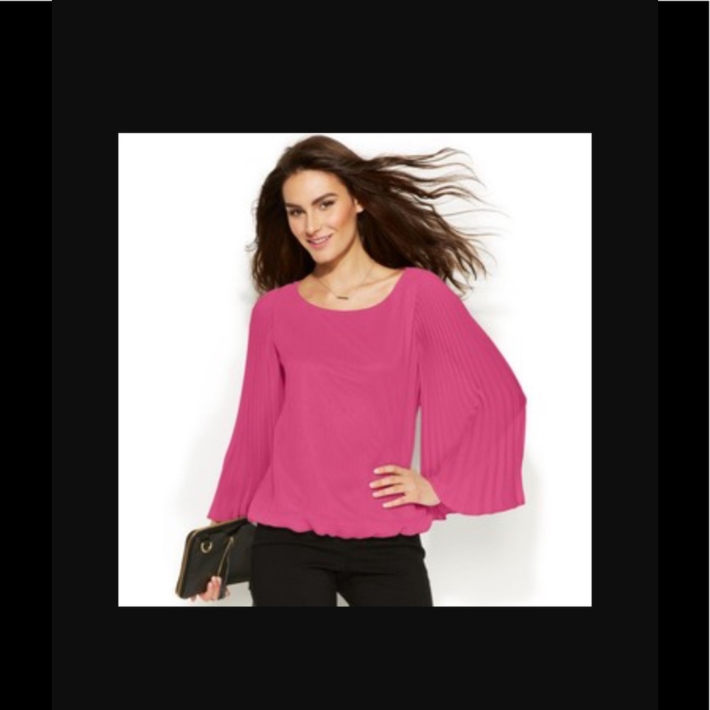 Alfani pink blouson top