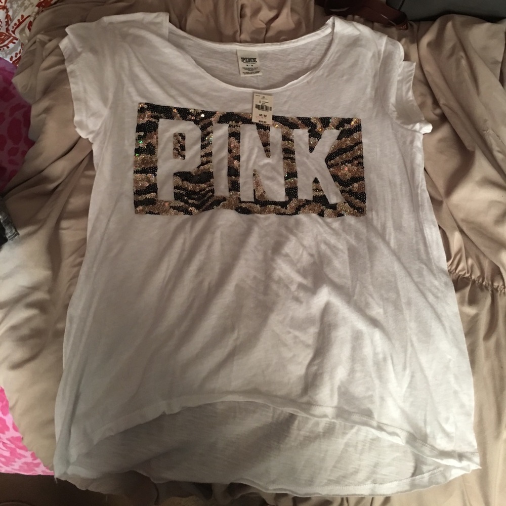 Pink tee with bling