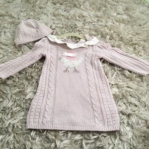 Girls sweater with matching hat.