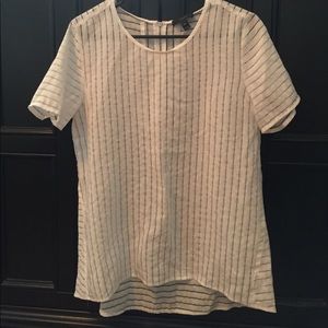 J Crew semi sheer boxy blouse