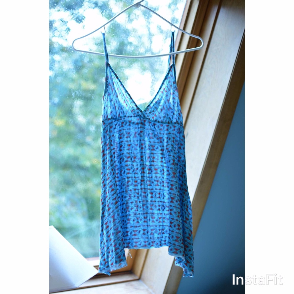 Free People Flowy Tribal Tank Top Size XS