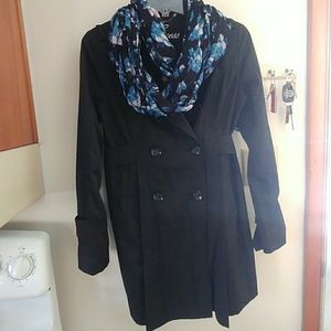 Guess Black Trench Coat
