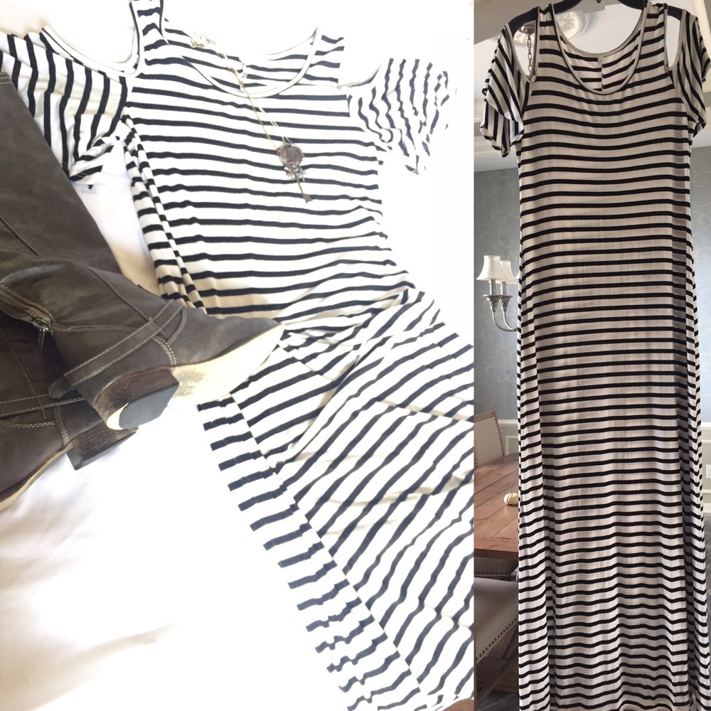 Pink Blush Maternity Cold Shoulder Maxi