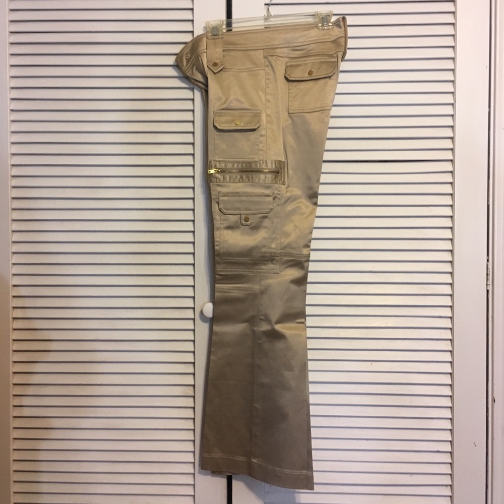 Beige metallic Cache pants