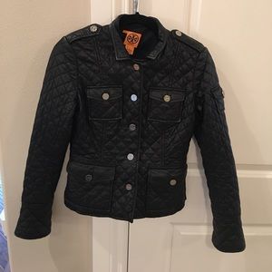 Authentic Tory Burch quilted leather jacket size 4