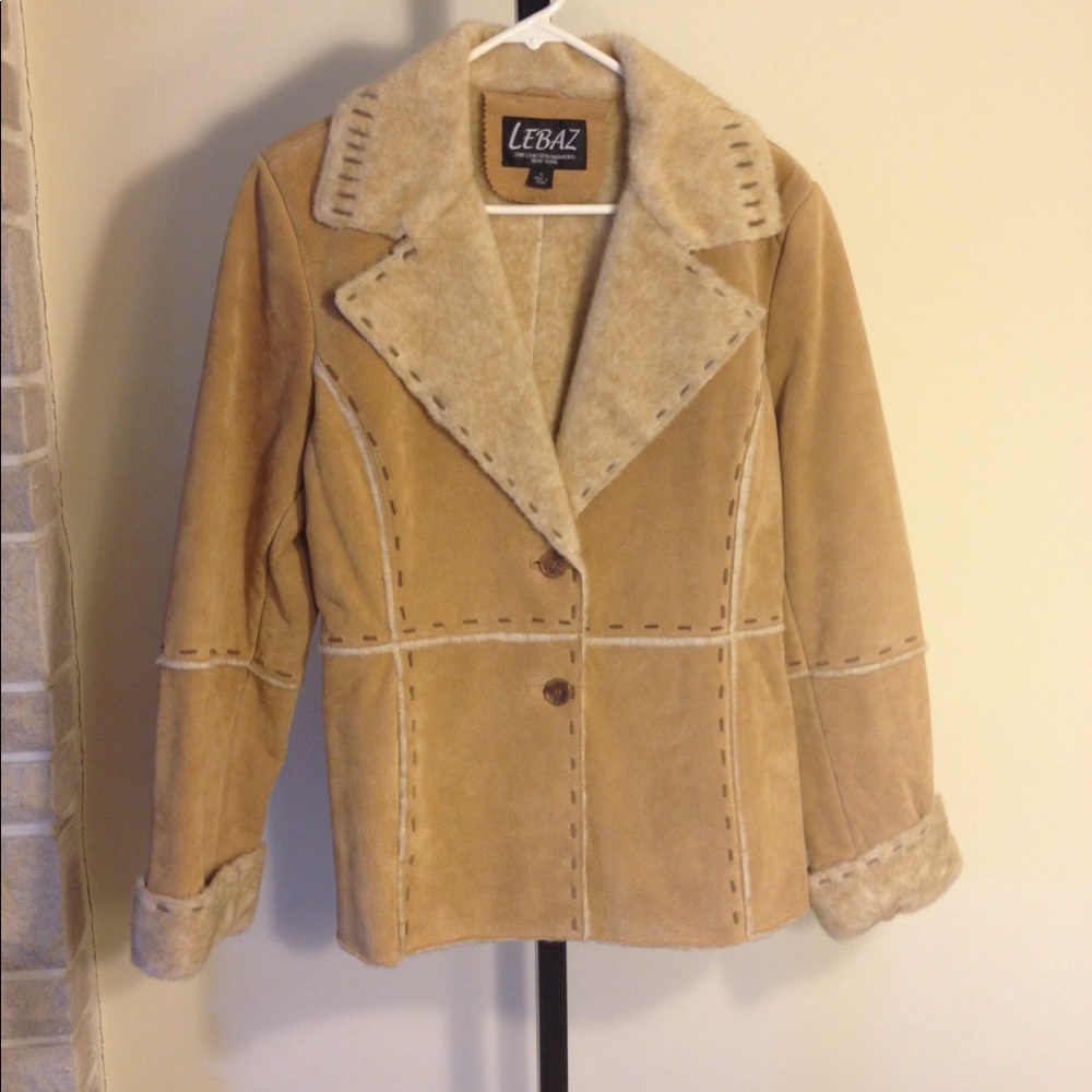 Suede faux fur hippie jacket